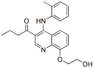 3-butyryl-4-(2-methylphenylamino)-8-(2-hydroxyethoxy)quinoline Struktur