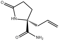 2-Pyrrolidinecarboxamide,5-oxo-2-(2-propenyl)-,(R)-(9CI) Struktur