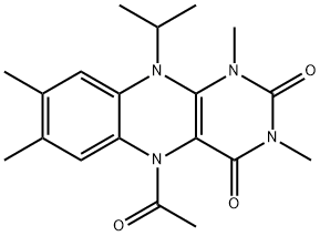 Alloxazine,  5-acetyl-5,10-dihydro-10-isopropyl-1,3,7,8-tetramethyl-  (8CI) Struktur