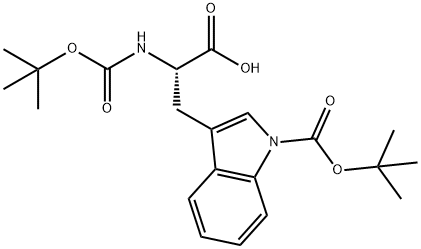 N-叔丁氧羰基-N'-叔丁氧羰基-L-色氨酸 結(jié)構(gòu)式