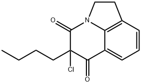 4H-Pyrrolo[3,2,1-ij]quinoline-4,6(5H)-dione,  5-butyl-5-chloro-1,2-dihydro- Struktur