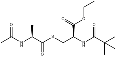 pivaloyl-S-(N'-acetylalanyl)-cysteine ethyl ester Struktur