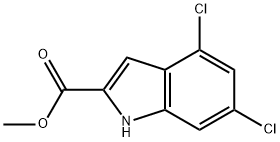 1H-Indole-2-carboxylic acid, 4,6-dichloro-, Methyl ester Struktur