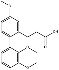 3-Phenylpropionic acid, 5-methoxy-2-[2,3-dimethoxyphenyl]- Struktur