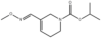 1(2H)-Pyridinecarboxylic acid, 3,6-dihydro-5-((methoxyimino)methyl)-,  1-methylethyl ester, (E)- Struktur