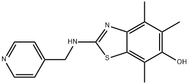 6-Benzothiazolol,  4,5,7-trimethyl-2-[(4-pyridinylmethyl)amino]- Struktur