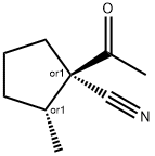 Cyclopentanecarbonitrile, 1-acetyl-2-methyl-, trans- (9CI) Struktur