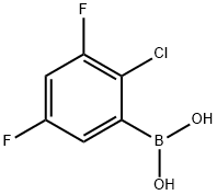 (2-chloro-3,5-difluorophenyl)boronic acid Struktur