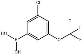 (3-Chloro-5-(trifluoromethoxy)phenyl)boronic acid Struktur