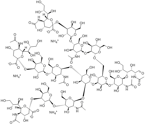 MANNOTRIOSE-DI-(N-ACETYL-D-GLUCOSAMINE), TRIS(SIALYL-GALACTOSYL-N-ACETYL-D-GLUCOSAMINYL)-AMMONIUM SALT Struktur