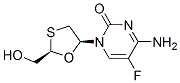 4-amino-5-fluoro-1-[(2R,5S)-2-(hydroxymethyl)-1,3-oxathiolan-5-yl]pyrimidin-2-one Struktur