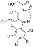 ALPHA-HYDROXYTRIAZOLAM-D4 Struktur