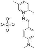 Pyridinium, 2,5-dimethyl-1-(((4-(dimethylamino)phenyl)methylene)amino) -, perchlorate Struktur