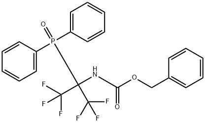 benzyl N-(2-diphenylphosphoryl-1,1,1,3,3,3-hexafluoro-propan-2-yl)carb amate Struktur