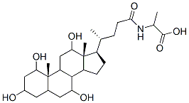 N-(1,3,7,12-tetrahydroxycholan-24-oyl)-2-aminopropionic acid Struktur