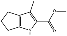 Cyclopenta[b]pyrrole-2-carboxylic acid, 1,4,5,6-tetrahydro-3-methyl-, methyl ester (9CI) Struktur