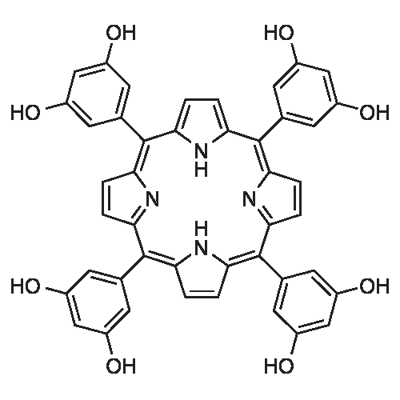 5,10,15,20-TETRAKIS(3,5-DIHYDROXYPHENYL)-21H,23H-PORPHINE Structure