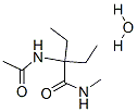 Butanamide,  2-(acetylamino)-2-ethyl-N-methyl-,  monohydrate  (9CI) Struktur