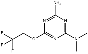 2-AMINO-4-DIMETHYLAMINO-6-(2,2,2-TRIFLUOROETHOXY)-1,3,5-TRIAZINE Struktur