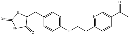 5-[[4-[2-(5-ACETYL-2-PYRIDINYL)ETHOXY]PHENYL]METHYL]-2,4THIAZOLIDINEDIONE Struktur