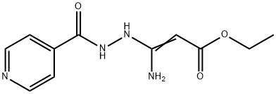 ETHYL 3-AMINO-3-(2-ISONICOTINOYLHYDRAZINO)ACRYLATE Struktur