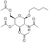 AMYL 2-ACETAMIDO-3,4,6-TRI-O-ACETYL-2-DEOXY-BETA-D-GLUCOPYRANOSIDE Struktur