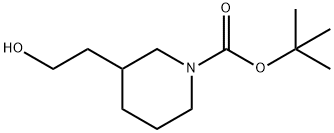 3-(2-Hydroxyethyl)piperidine-1-carboxylic acid tert-butyl ester Struktur