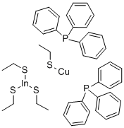 INDIUM COPPER DIETHYLTHIOLATETRIPHENYLPHOSPHINE COMPLEX Struktur