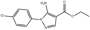 5-AMINO-1-(4-CHLORO-PHENYL)-1H-PYRAZOLE-4-CARBOXYLIC ACID ETHYL ESTER Struktur