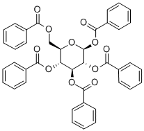 1,2,3,4,6-PENTA-O-BENZOYL-BETA-D-GLUCOPYRANOSE Struktur