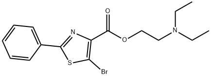 4-Thiazolecarboxylicacid,5-bromo-2-phenyl-,2-(diethylamino)ethylester(9CI) Struktur