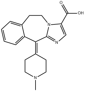 6,11-Dihydro-11-(1-Methyl-4-piperidinylidene)-5H-IMidazo[2,1-b][3]benzazepine-3-carboxylic Acid Struktur