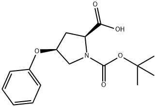 (2S,4S)-1-(TERT-BUTOXYCARBONYL)-4-PHENOXY-2-PYRROLIDINECARBOXYLIC ACID Struktur