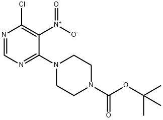 4-(6-CHLORO-5-NITRO-4-PYRIMIDINYL)-1-PIPERAZINECARBOXYLIC ACID 1,1-DIMETHYLETHYL ESTER Structure