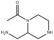 2-Piperazinemethanamine, 1-acetyl- (9CI) Struktur