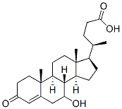 3-oxo-7-hydroxychol-4-enoic acid Struktur