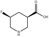 3-Piperidinecarboxylicacid,5-fluoro-,cis-(9CI) Struktur