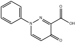 4-oxo-1-phenyl-1,4-dihydro-3-pyridazinecarboxylic acid Struktur