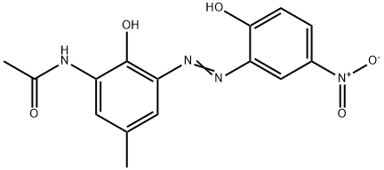 N-[2-hydroxy-3-[(2-hydroxy-5-nitrophenyl)azo]-5-methylphenyl]acetamide Struktur