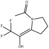 Pyrrolidine, 1-acetyl-2-(2,2,2-trifluoro-1-hydroxyethylidene)-, (E)- (9CI) Struktur