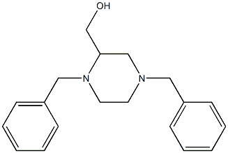 2-Piperazinemethanol, 1,4-bis(phenylmethyl)-, (-)- Struktur