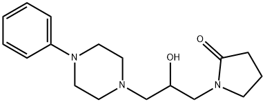 N-(beta-hydroxy-gamma-(N-phenylpiperazinepropyl))-2-pyrrolidinone Struktur