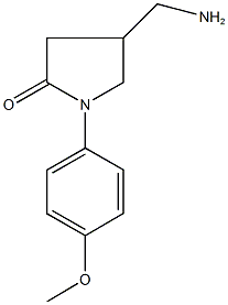 4-aminomethyl-1-(4-methoxyphenyl)-2-pyrrolidinone Struktur