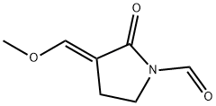 1-Pyrrolidinecarboxaldehyde, 3-(methoxymethylene)-2-oxo-, (E)- (9CI) Struktur