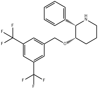 (2S,3S)-3-[[3,5-BIS(TRIFLUOROMETHYL)PHENYL]METHOXY]-2-PHENYLPIPERIDINE HYDROCHLORIDE Struktur