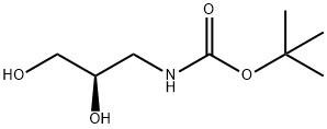 Carbamic acid, [(2R)-2,3-dihydroxypropyl]-, 1,1-dimethylethyl ester (9CI) Struktur