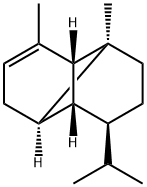 [1S,2R,6R,7R,8S,(+)]-1,3-Dimethyl-8-(1-methylethyl)tricyclo[4.4.0.02,7]deca-3-ene Struktur