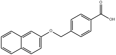 4-(Naphthalen-2-yloxymethyl)-benzoic acid Struktur