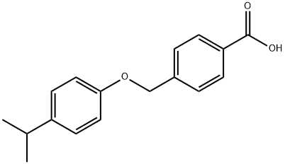 4-[4-(propan-2-yl)phenoxymethyl]benzoic acid Struktur