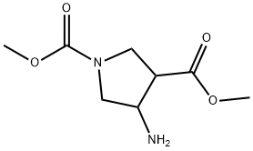 1,3-Pyrrolidinedicarboxylicacid,4-amino-,dimethylester(9CI) Struktur